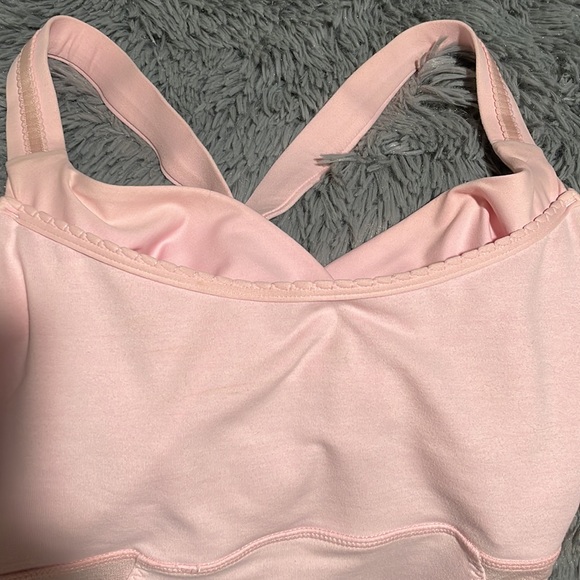 Lululemon Cross My Heart Tank Heathered P w/adjustable bra and reflective straps - Picture 10 of 12